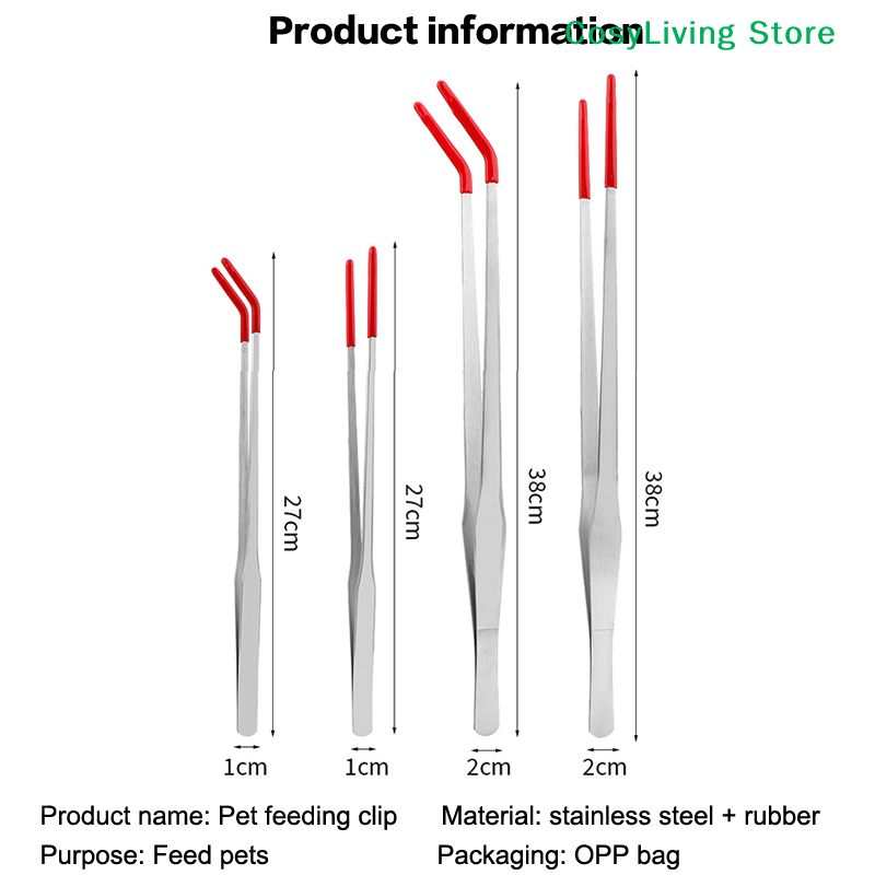 Reptile Feeding Tongs With Rub - đánh giá và giá Feeding Tong Stainless