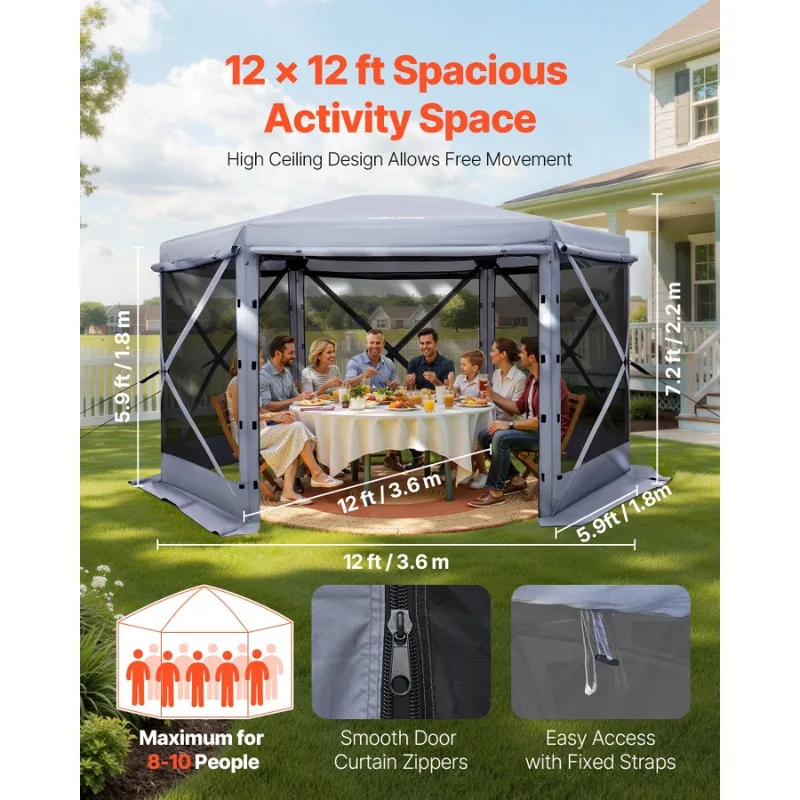 12x12ft 6 Sided Up Screen Gaze - đánh giá và giá Screen Top Mesh