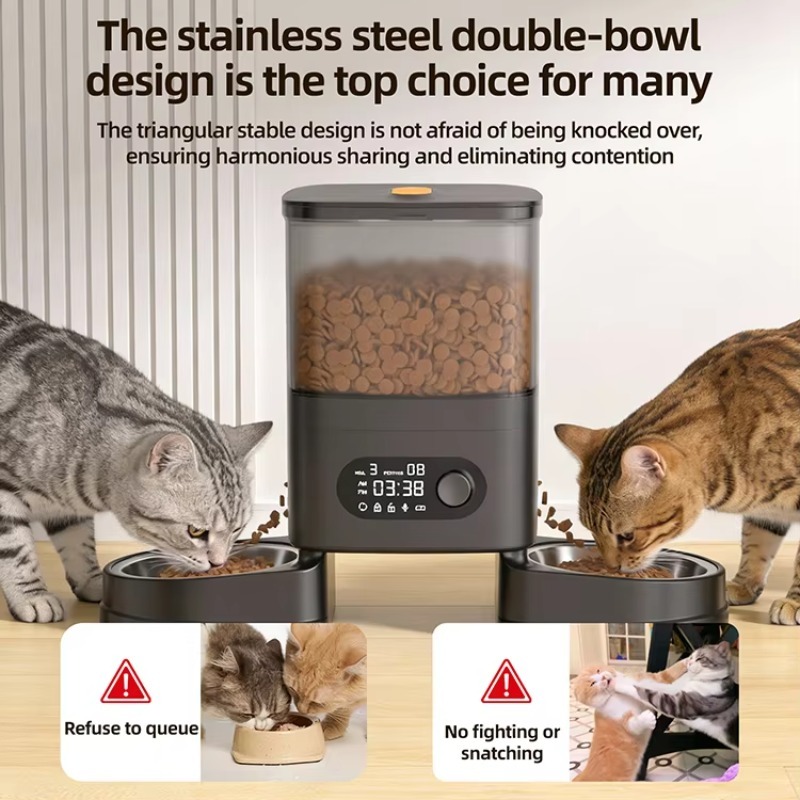 Automatic Pet Feeder Smart Cat - đánh giá và giá Timer Dual Outlet