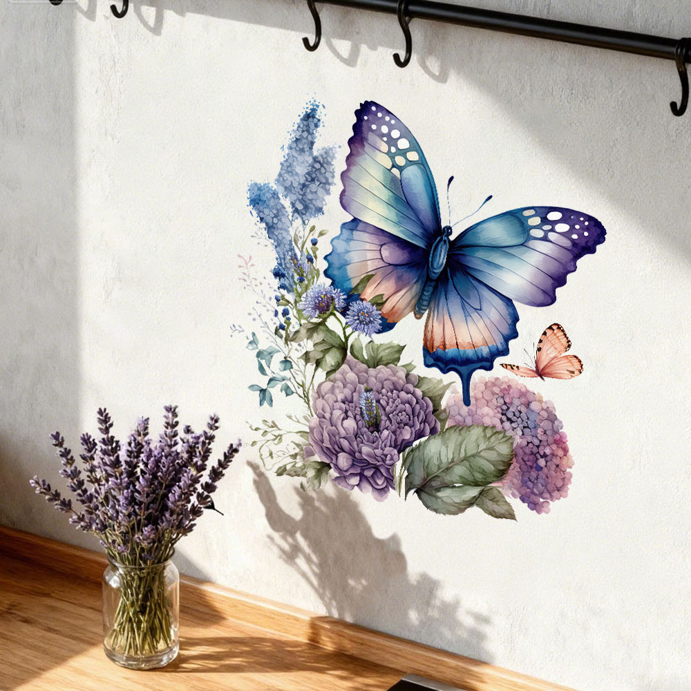 Watercolor Butterfly Flower Wa - đánh giá và giá Pvc Panel Background
