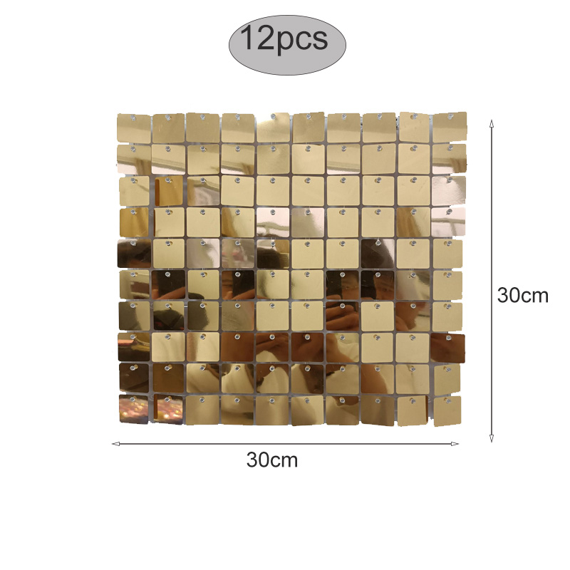 12pcs Light Gold Shimmer Wall  - đánh giá và giá Pvc Panel Background