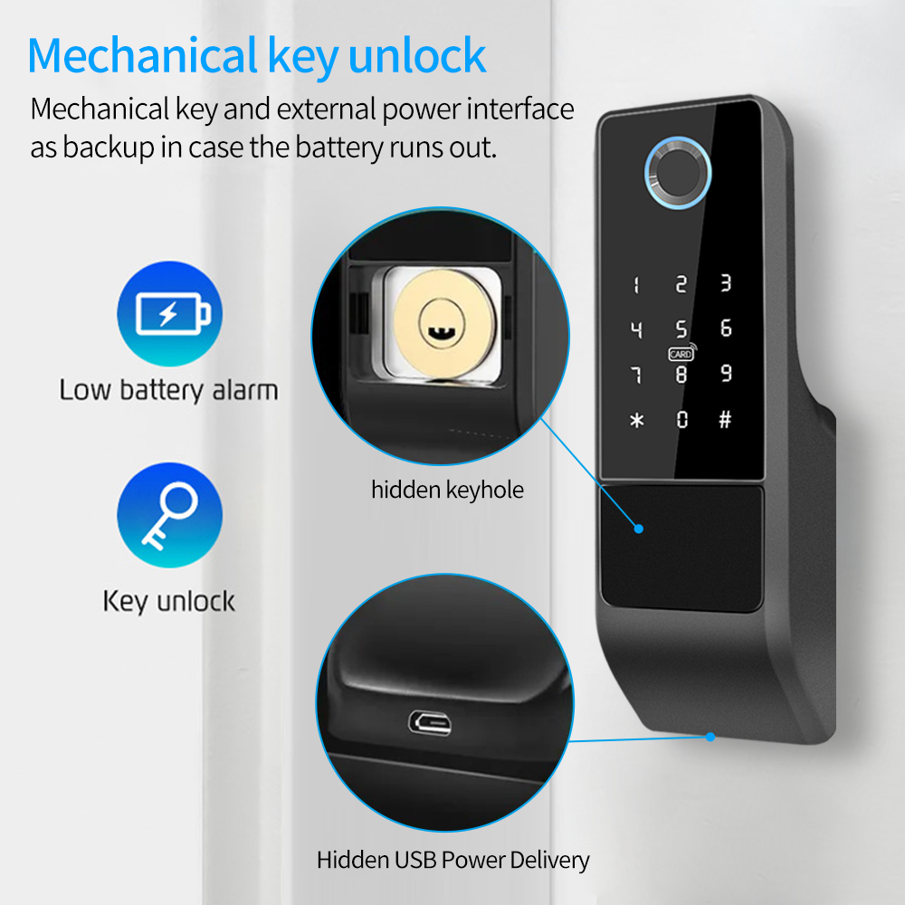 IP65 Waterproof TTLock Fingerp - đánh giá và giá Glass Door Hinge
