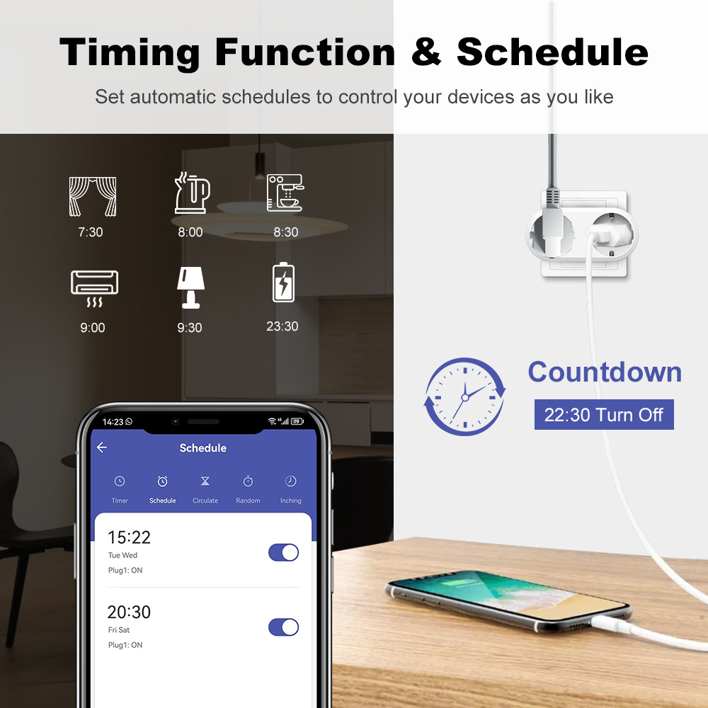 WiFi Smart Plug Dual Outlet 16 - đánh giá và giá Timer Dual Outlet