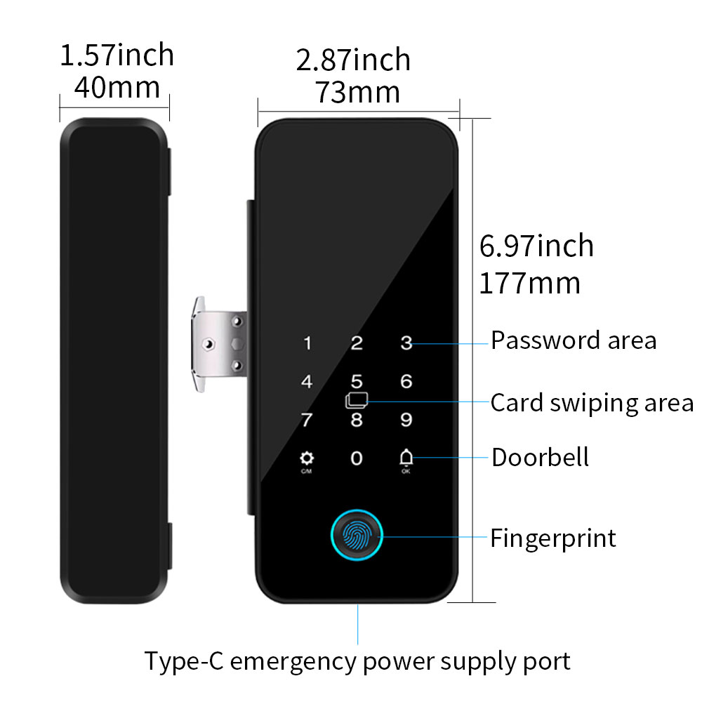 Tuya Smart Life Bluetooth Glas - đánh giá và giá Glass Door Hinge