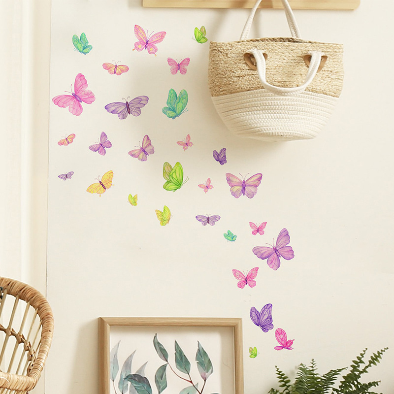 Romantic butterfly Wall Sticke - đánh giá và giá Pvc Panel Background
