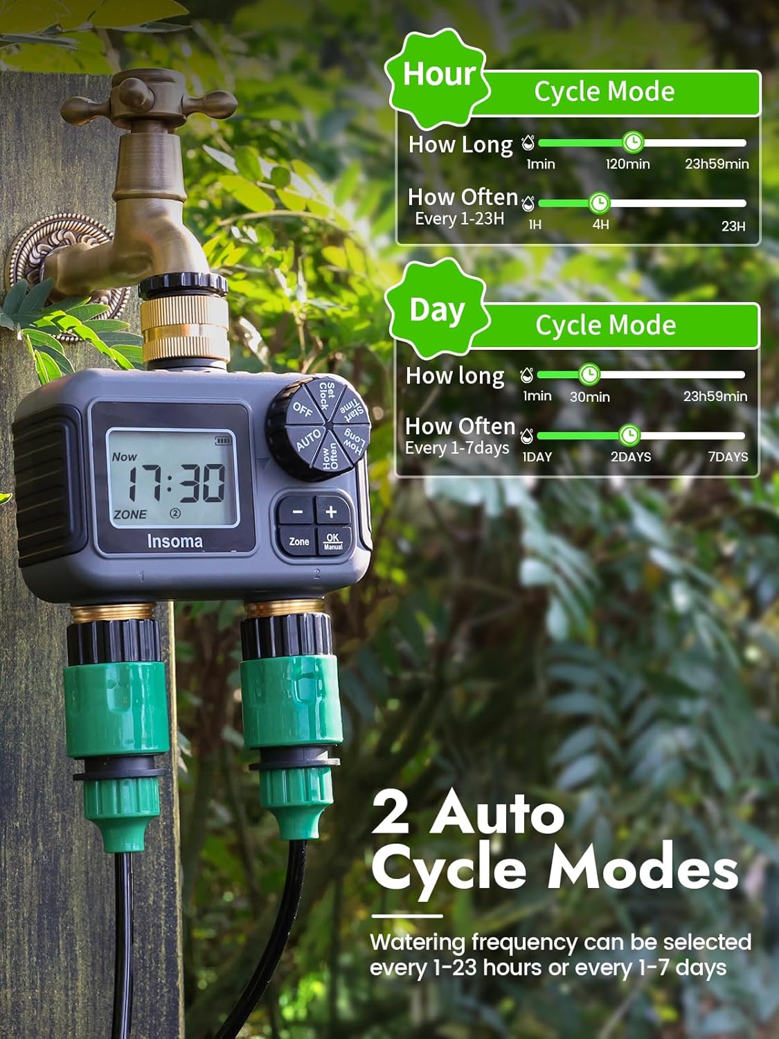 Insoma Smart Irrigation Wateri - đánh giá và giá Timer Dual Outlet