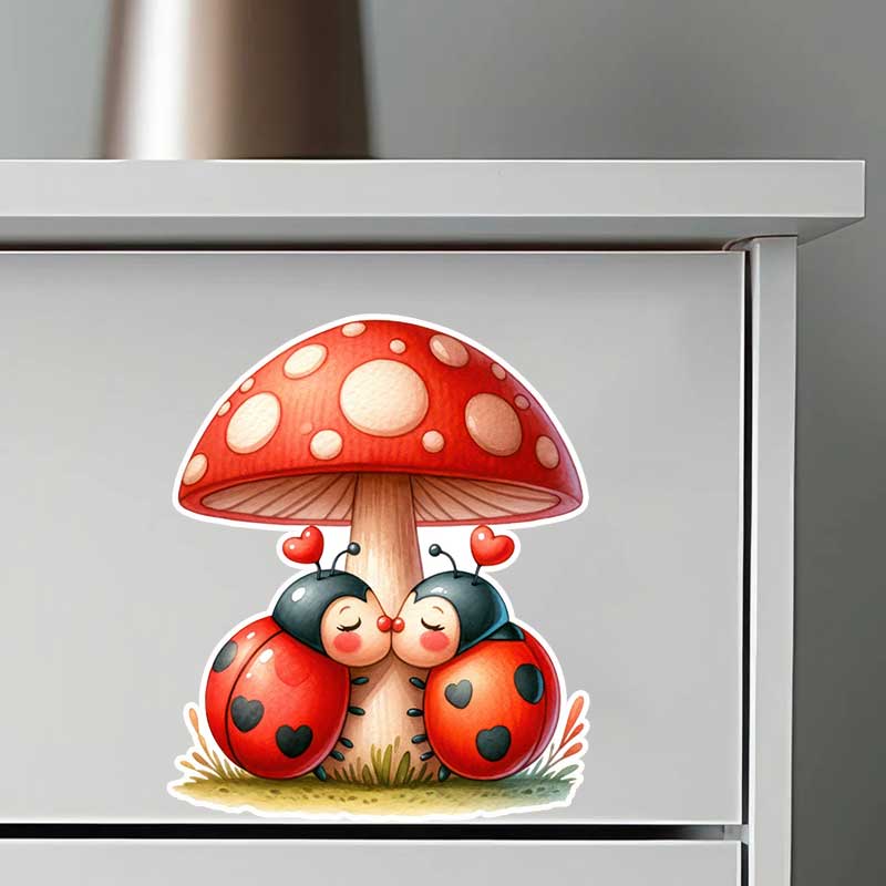 Cute Ladybug Wall Stickers Liv - đánh giá và giá Pvc Panel Background