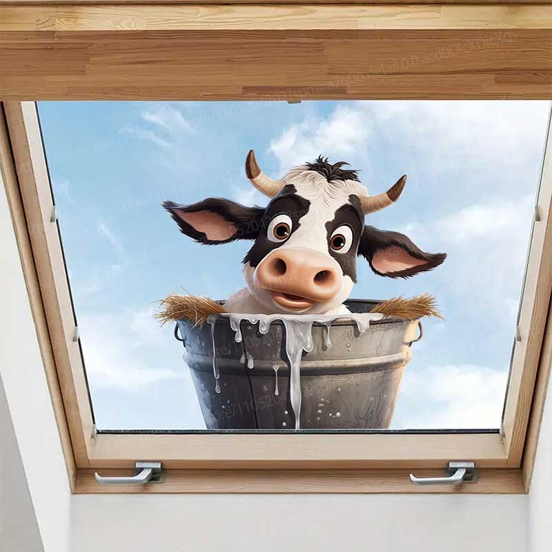 Cute Cow Wall Stickers Self-Ad - đánh giá và giá Pvc Panel Background