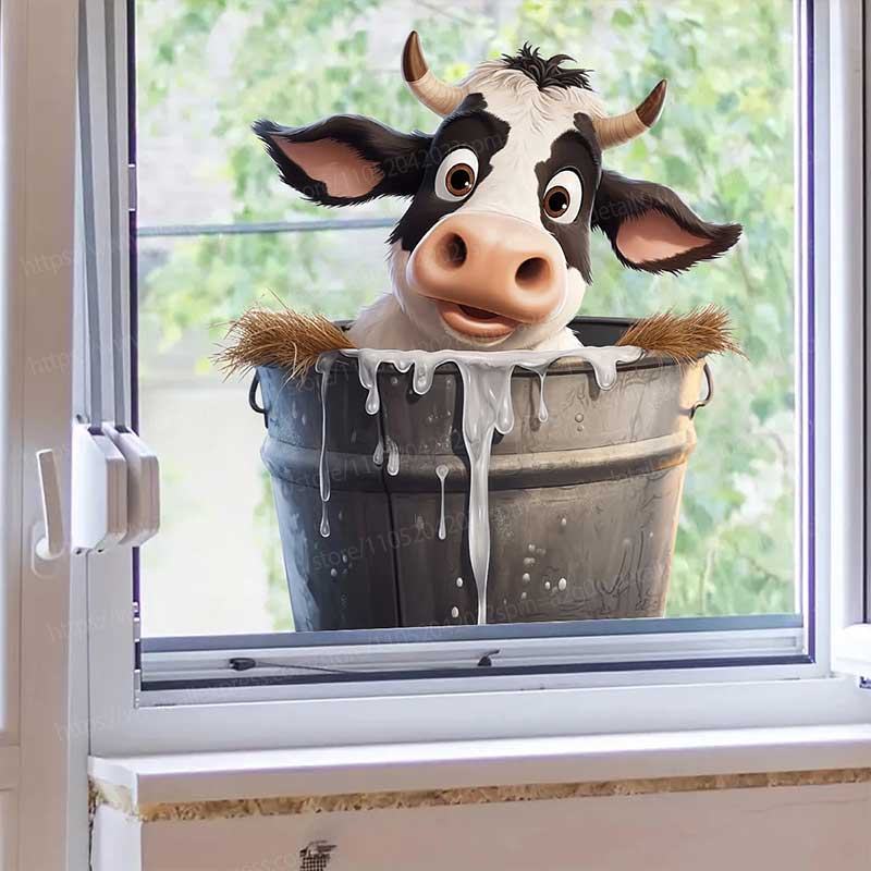 Cute Cow Wall Stickers Self-Ad - đánh giá và giá Pvc Panel Background
