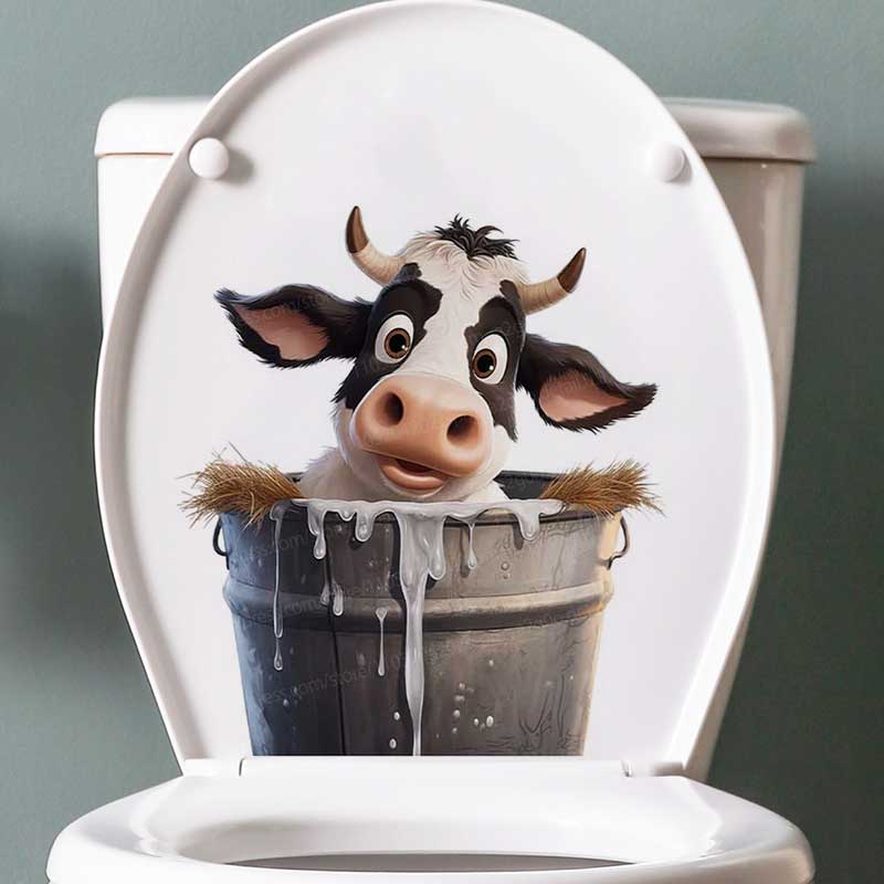 Cute Cow Wall Stickers Self-Ad - đánh giá và giá Pvc Panel Background