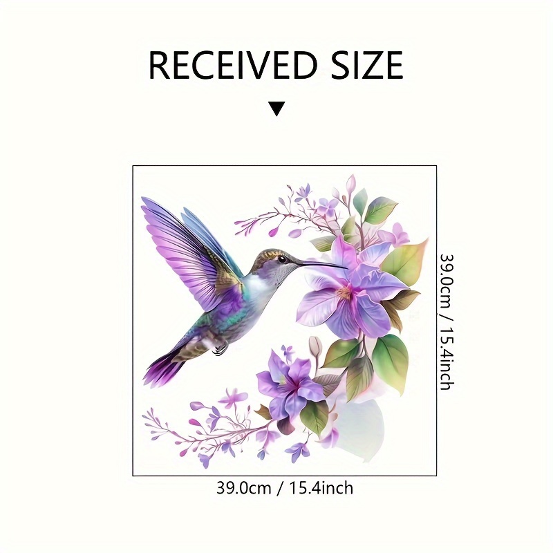 1 Purple Flower and Hummingbir - đánh giá và giá Pvc Panel Background