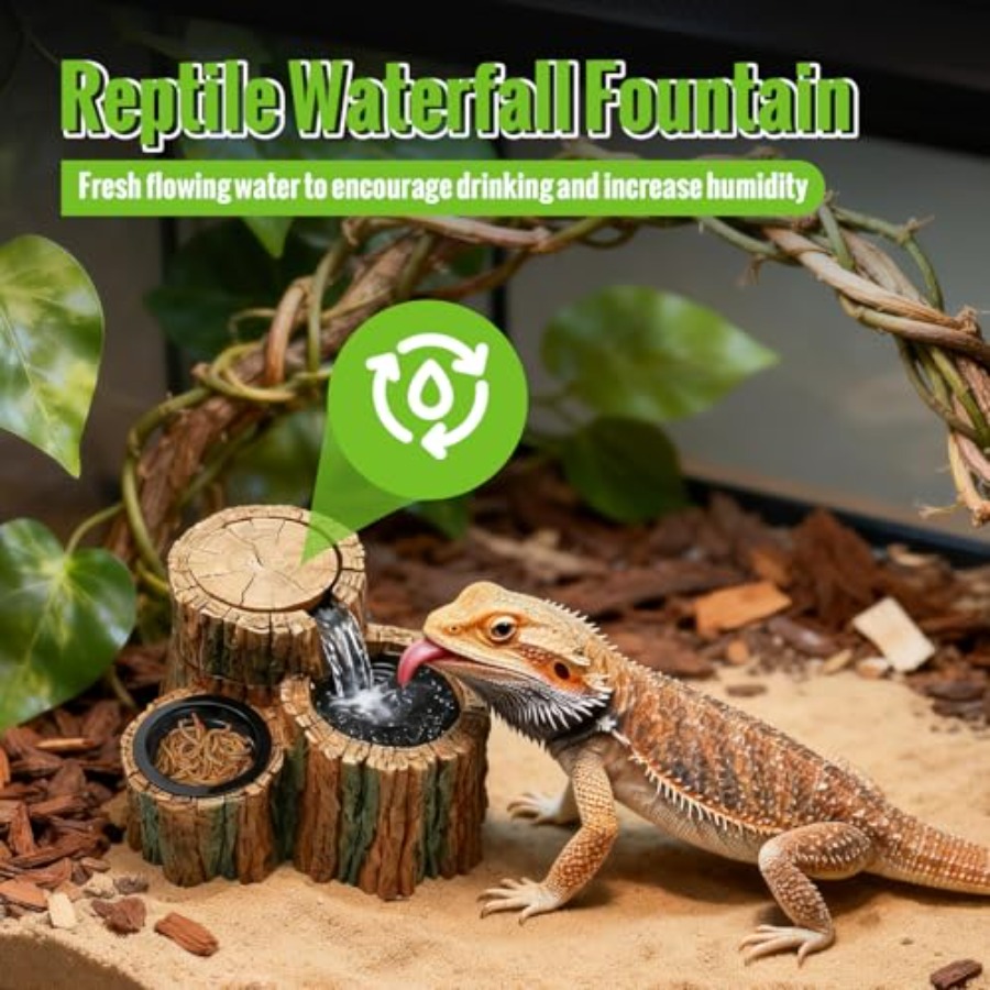 2 in 1 Reptile Water Fountain  - đánh giá và giá Water Dish Reptile